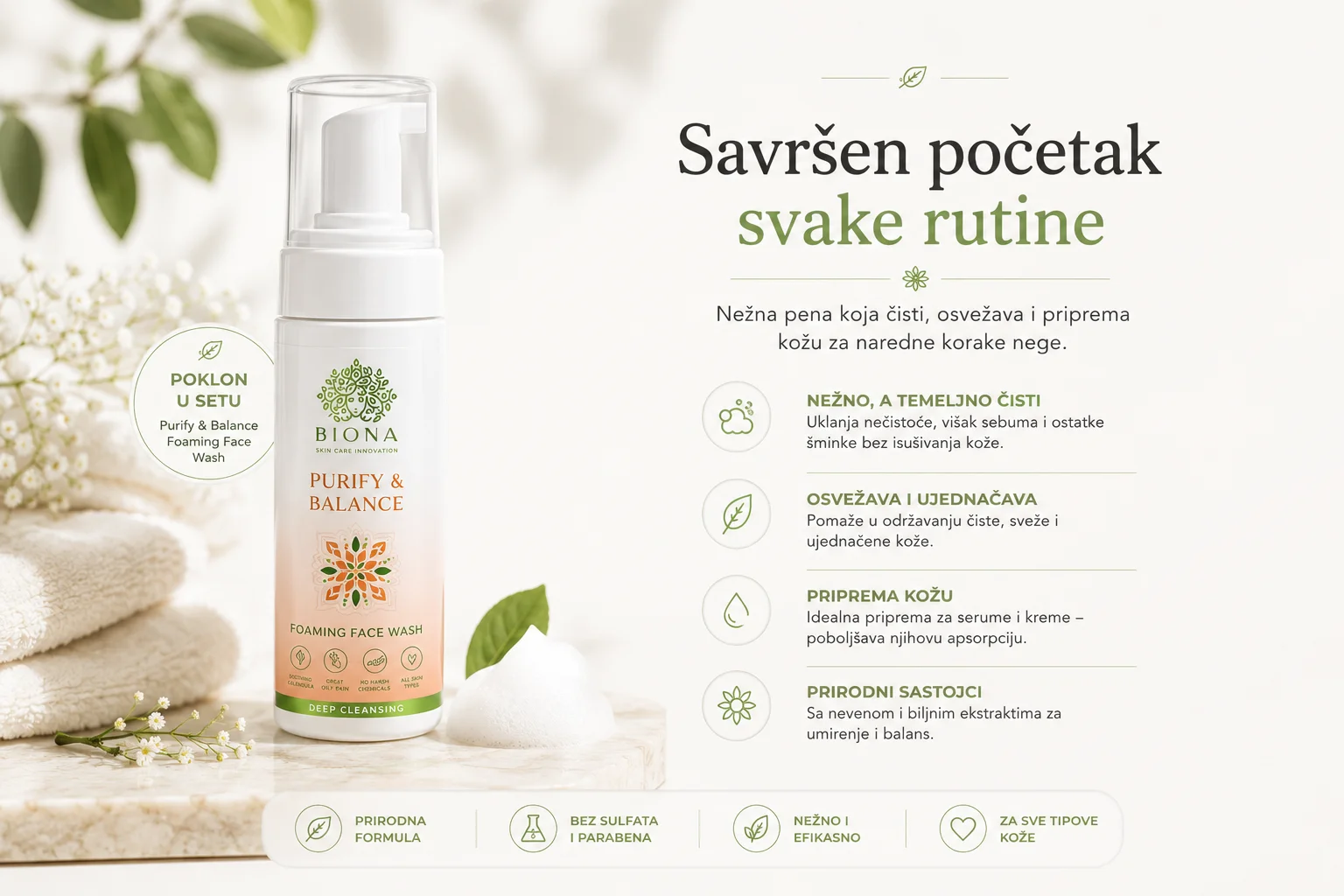 Purify and Balance pena za umivanje