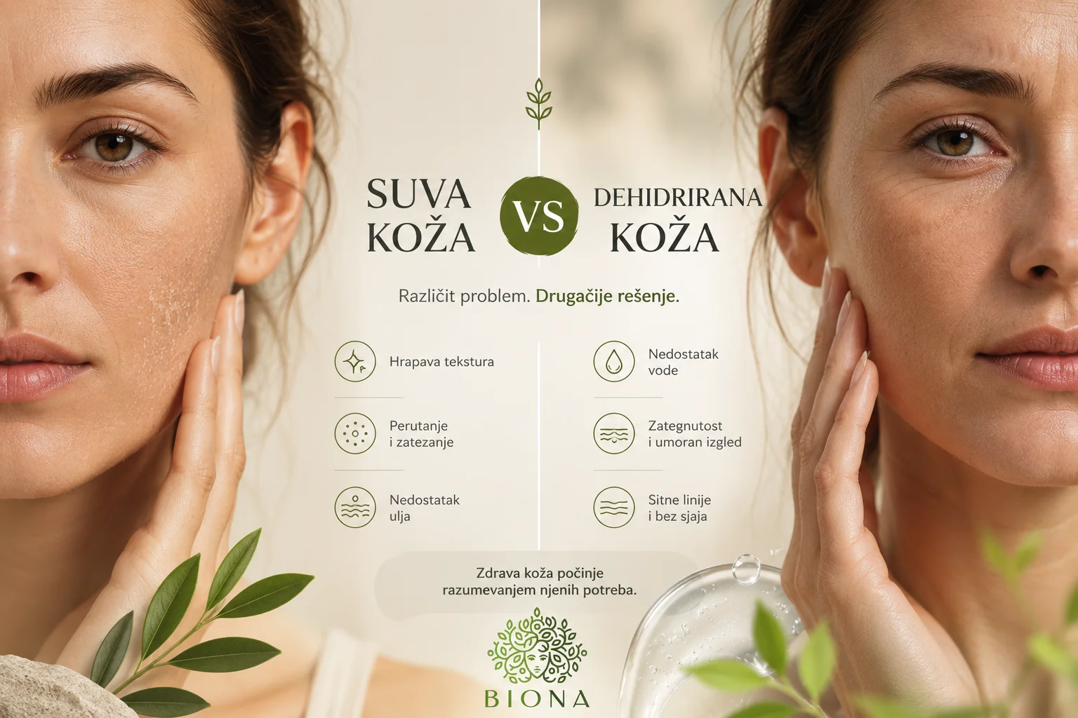 Suva vs dehidrirana koža razlika