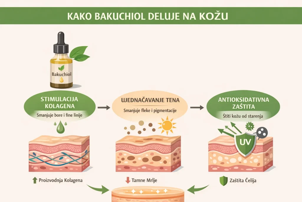 kako bakuchiol deluje na kolagen i kožu